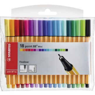 Pochette x 18 STABILO point 88 Mini - Carton de 10 pièces