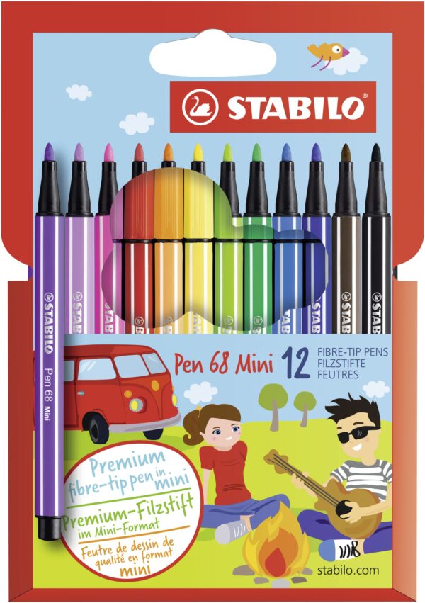 Etui carton x 12 STABILO Pen 68 Mini - Carton de 10 pièces