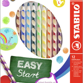 Etui carton x 12 STABILO EASYcolors gaucher