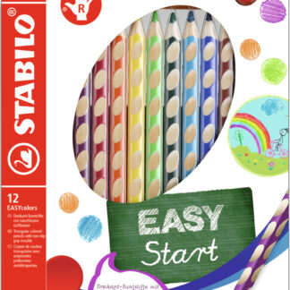 Etui carton x 12 STABILO EASYcolors droitier