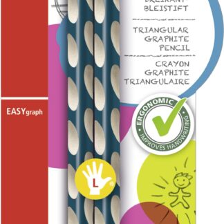 Blister x 2 STABILO EASYgraph HB gaucher - bleu ardoise