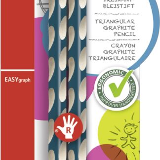 Blister x 2 STABILO EASYgraph HB droitier - bleu ardoise