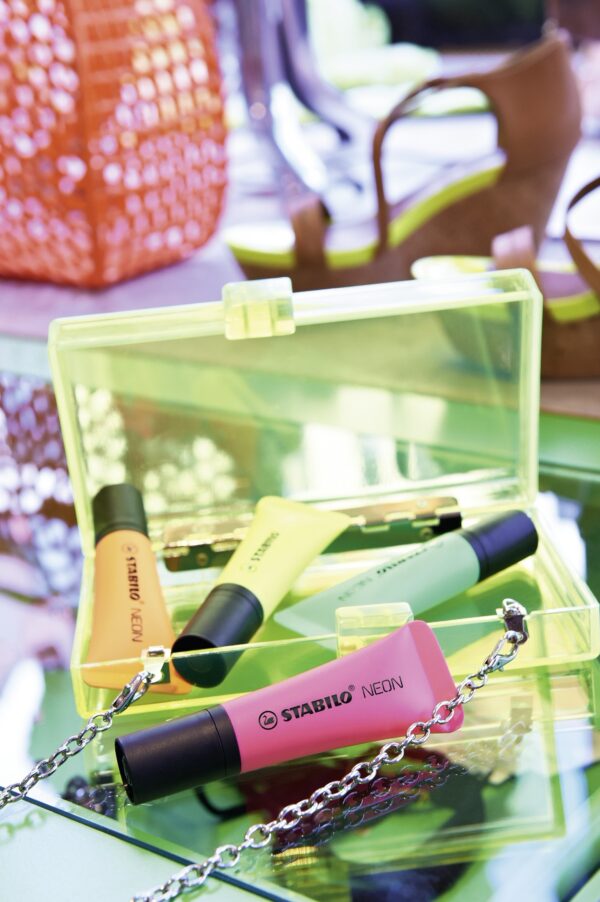 Filet x 5 STABILO NEON - 2 jaune + 1 vert + 1 orange + 1 rose – Image 9