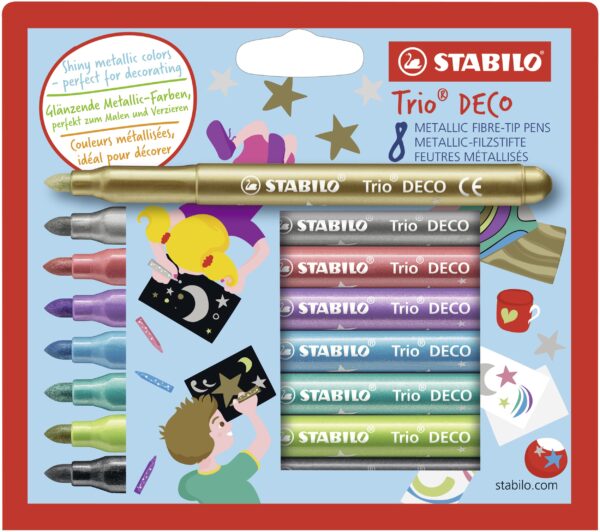 Etui carton x 8 STABILO Trio DECO