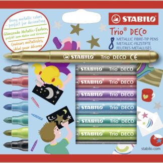 Etui carton x 8 STABILO Trio DECO - Carton de 12 pièces