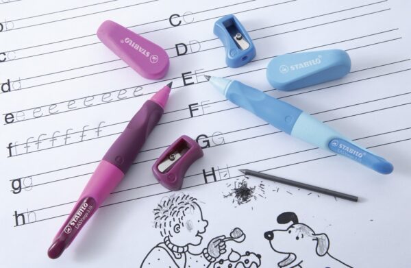 Blister x 1 STABILO EASYergo 3.15 droitier + 1 taille-crayon - bleu – Image 8