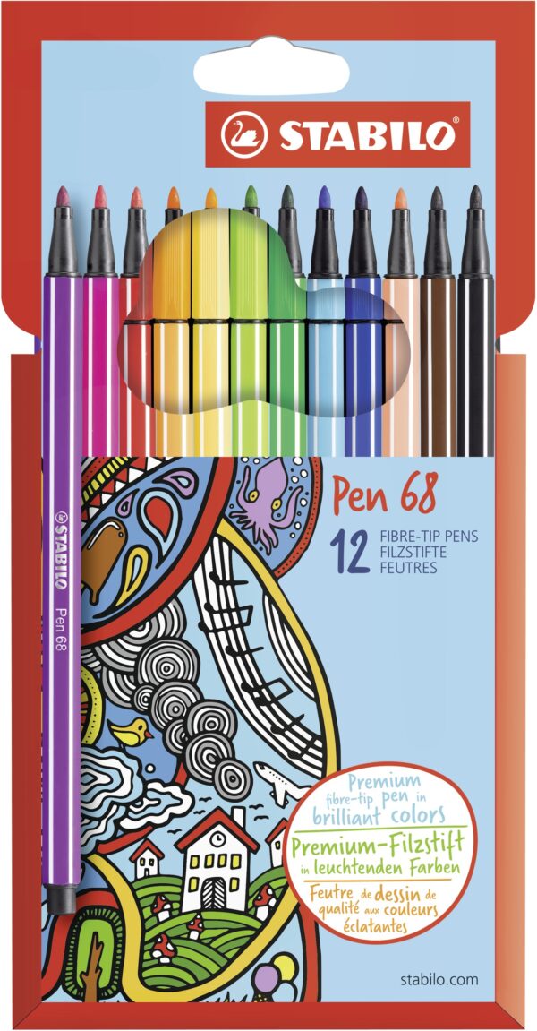 Etui carton x 12 STABILO Pen 68