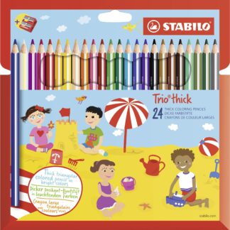 Etui carton x 24 STABILO Trio + 1 taille-crayon