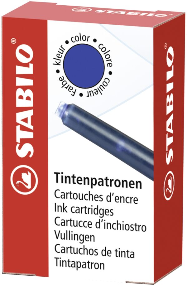 Boîte x 6 cartouches d'encre STABILO - bleu