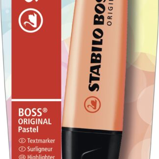 Blister carton x 1 STABILO BOSS ORIGINAL Pastel - teint de pêche