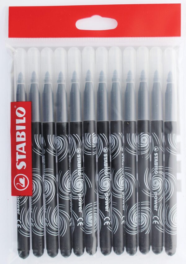 Recharge schoolpack x 12 STABILO power - noir