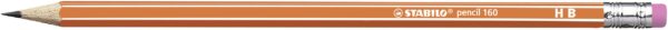 Blister x 3 STABILO pencil 160 bout gomme HB - bleu ardoise + orange + jaune – Image 3