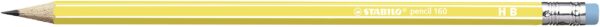 Blister x 3 STABILO pencil 160 bout gomme HB - bleu ardoise + orange + jaune – Image 4