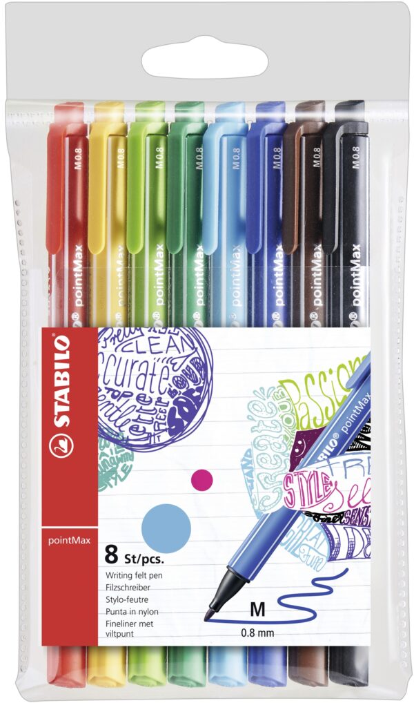 Pochette x 8 STABILO pointMax - Carton de 5 pièces