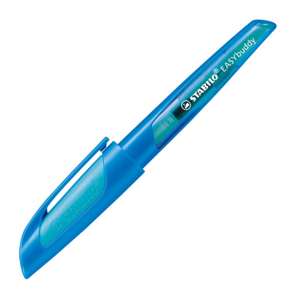 Blister carton x 1 STABILO EASYbuddy Plume M pour tous - bleu/turquoise – Image 2