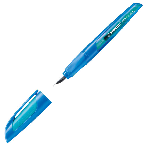 Blister carton x 1 STABILO EASYbuddy Plume M pour tous - bleu/turquoise – Image 3