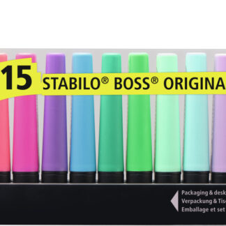 Set de bureau x 15 STABILO BOSS ORIGINAL
