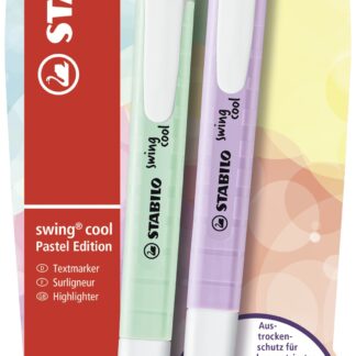 Blister x 2 STABILO swing cool Pastel - menthe à l'eau + brume de lilas
