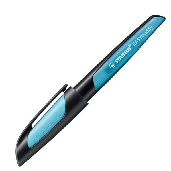 Blister carton x 1 STABILO EASYbuddy Plume L spéciale gaucher - noir/bleu – Image 2
