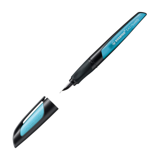 Blister carton x 1 STABILO EASYbuddy Plume L spéciale gaucher - noir/bleu – Image 3