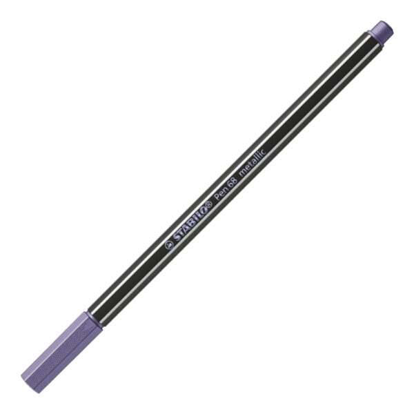 STABILO Pen 68 metallic - violet métallisé - Carton de 10 pièces