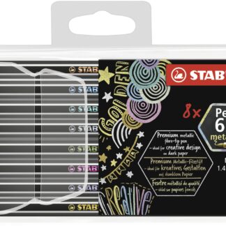 Pochette x 8 STABILO Pen 68 metallic