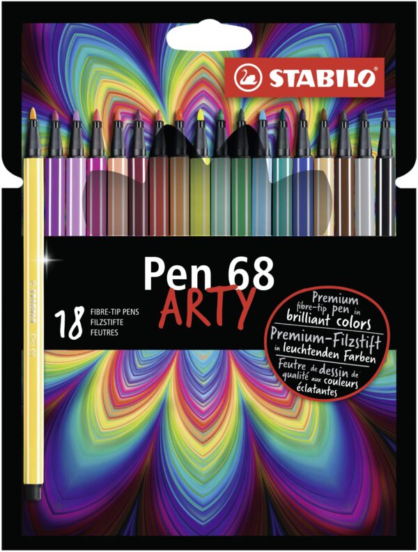 Etui carton x 18 STABILO Pen 68 ARTY