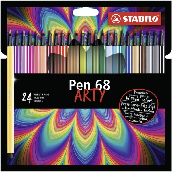 Etui carton x 24 STABILO Pen 68 ARTY - Carton de 6 pièces