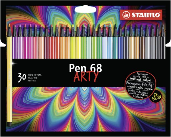 Etui carton x 30 STABILO Pen 68 ARTY - Carton de 6 pièces