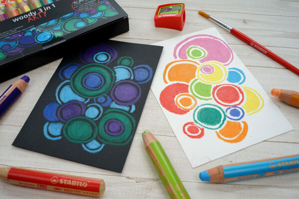 Etui carton x 6 STABILO woody 3 in 1 ARTY + 1 taille-crayon - Carton de 5 pièces – Image 3