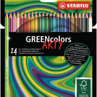 Etui carton x 24 STABILO GREENcolors ARTY - Carton de 6 pièces