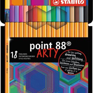 Etui carton x 18 STABILO point 88 ARTY - Carton de 6 pièces