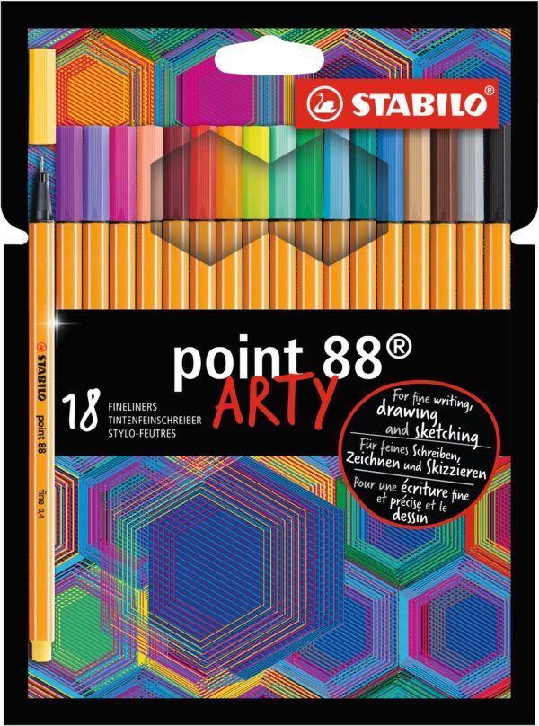 Etui carton x 18 STABILO point 88 ARTY - Carton de 6 pièces