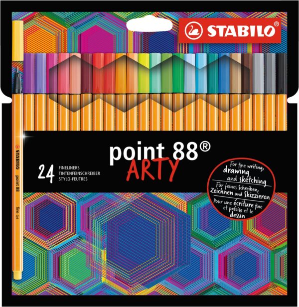 Etui carton x 24 STABILO point 88 ARTY - Carton de 6 pièces
