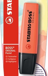 Blister carton x 1 STABILO BOSS ORIGINAL Pastel - douceur de corail