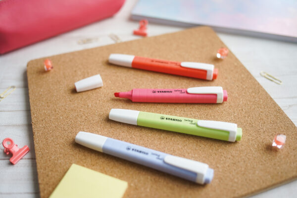 Pochette x 4 STABILO swing cool Pastel - citron vert + rose + bleu + corail – Image 4