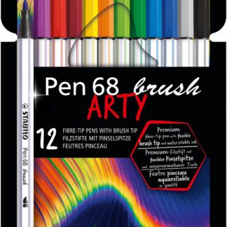 Etui carton x 12 STABILO Pen 68 brush ARTY - Carton de 6 pièces