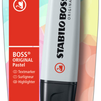Blister carton x 1 STABILO BOSS ORIGINAL Pastel - poudre de gris - Carton de 10 pièces