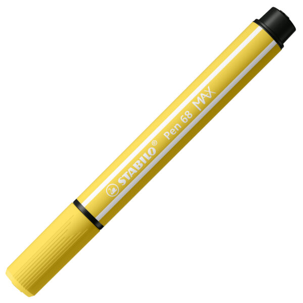 STABILO Pen 68 MAX - jaune - Carton de 5 pièces