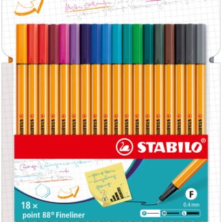 Etui carton x 18 STABILO point 88 - coloris intenses