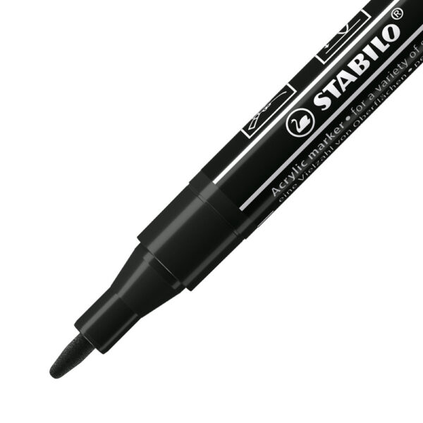 STABILO FREE acrylic T100 - noir - Carton de 5 pièces – Image 2