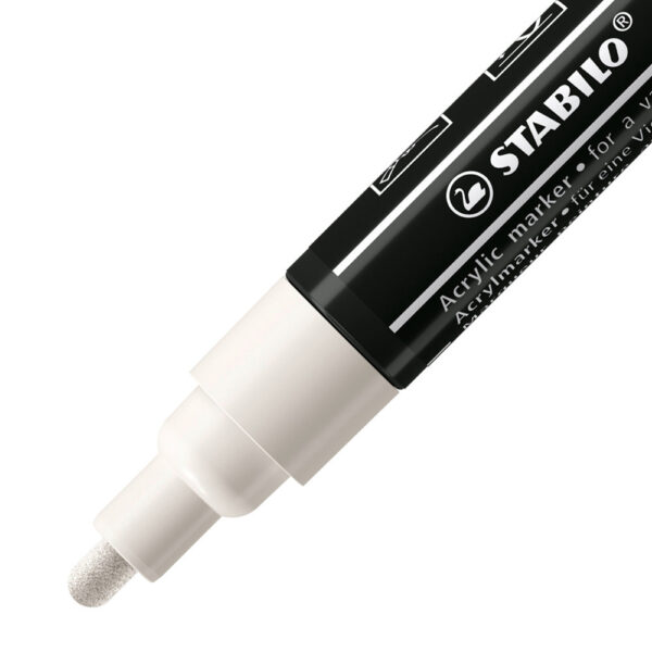 STABILO FREE acrylic T300 - blanc - Carton de 5 pièces – Image 2