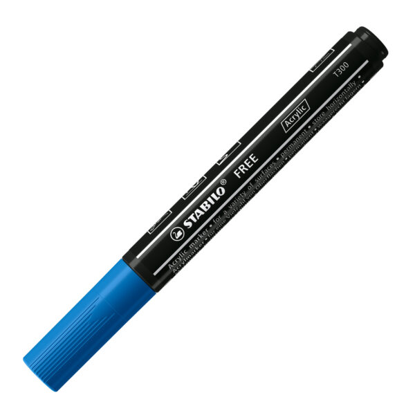 STABILO FREE acrylic T300 - bleu foncé - Carton de 5 pièces