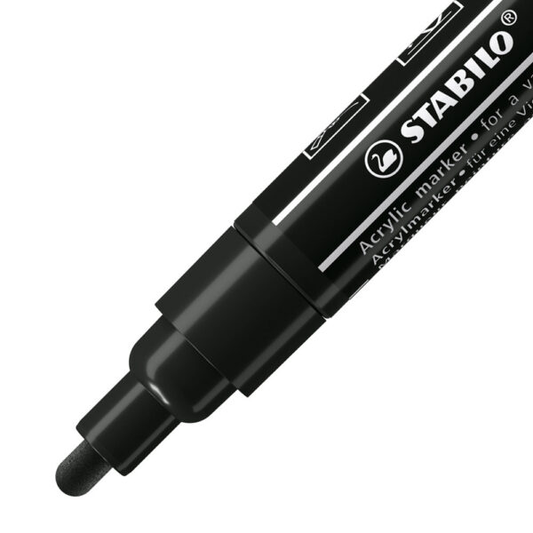 STABILO FREE acrylic T300 - noir - Carton de 5 pièces – Image 2