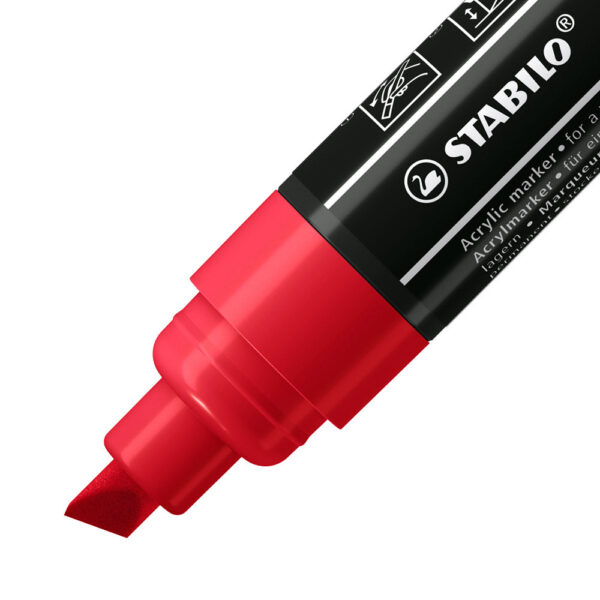 STABILO FREE acrylic T800C - rouge foncé - Carton de 5 pièces – Image 2