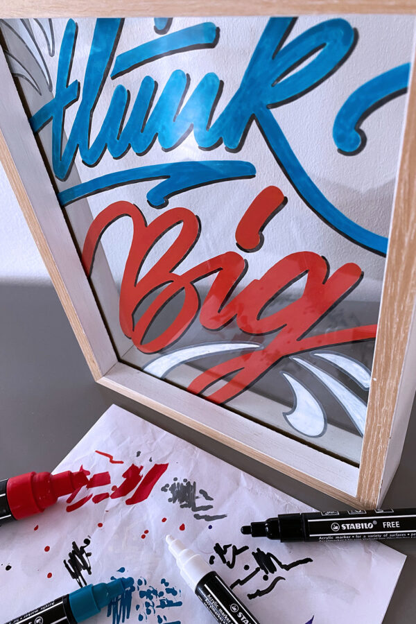 STABILO FREE acrylic T800C - rouge foncé - Carton de 5 pièces – Image 4