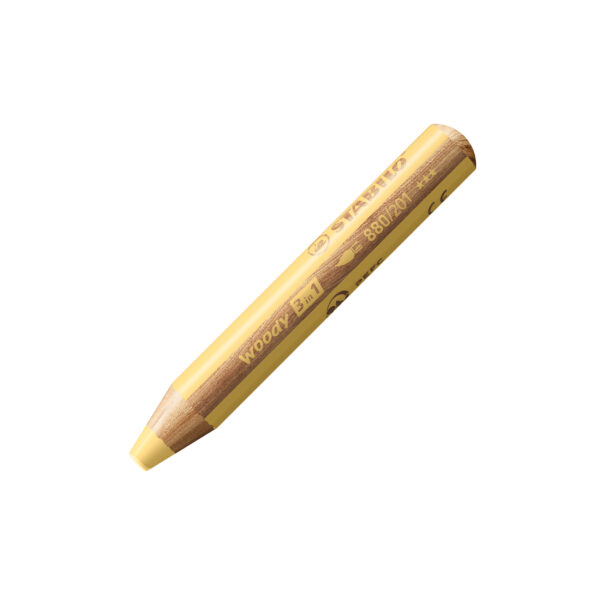 STABILO woody 3 in 1 - jaune pastel - Carton de 5 pièces