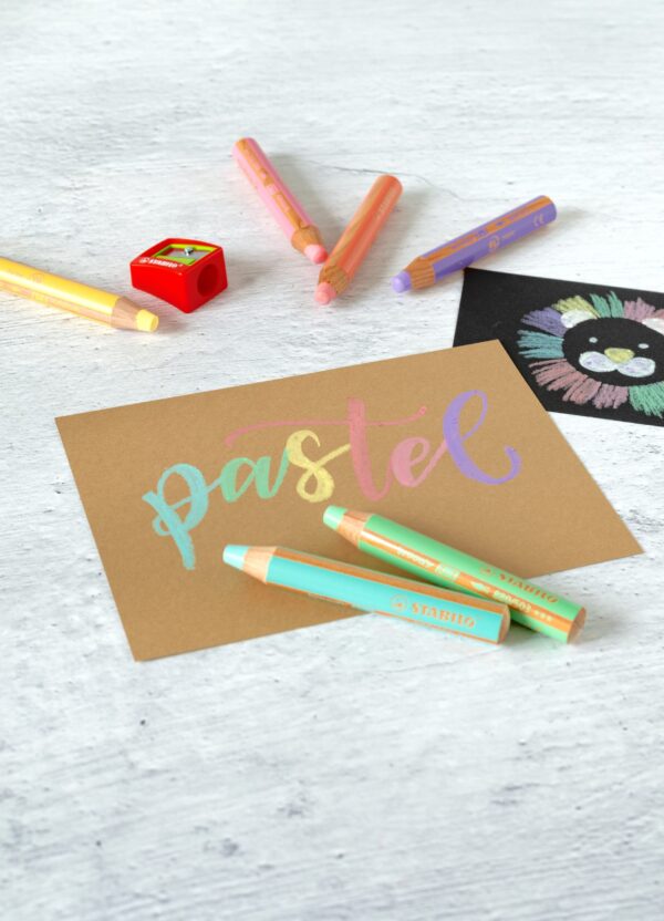 STABILO woody 3 in 1 - jaune pastel - Carton de 5 pièces – Image 3