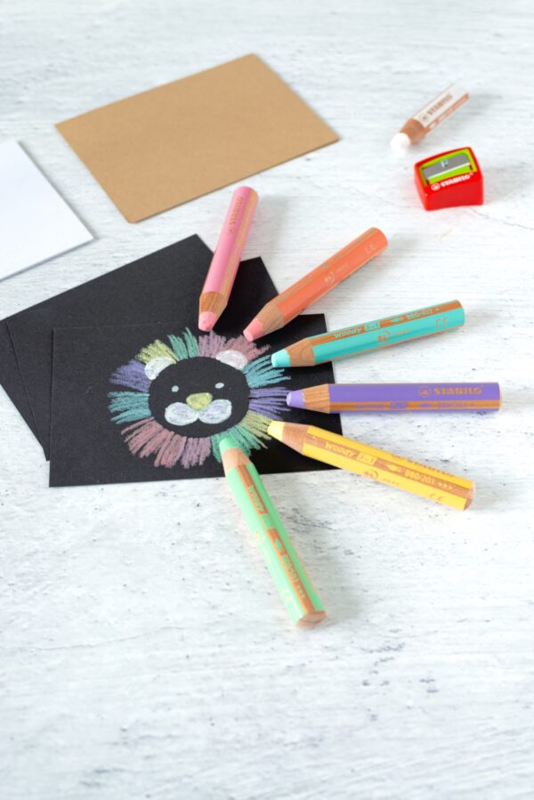 STABILO woody 3 in 1 - jaune pastel - Carton de 5 pièces – Image 6
