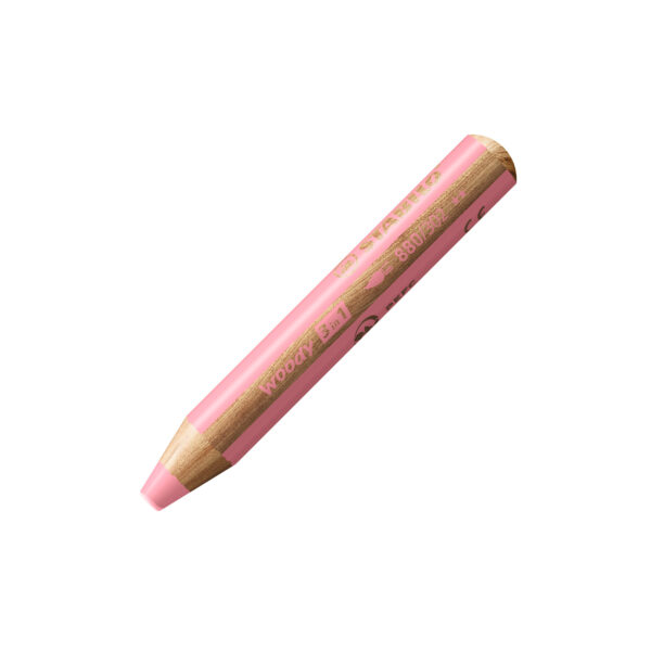 STABILO woody 3 in 1 - rose pastel - Carton de 5 pièces